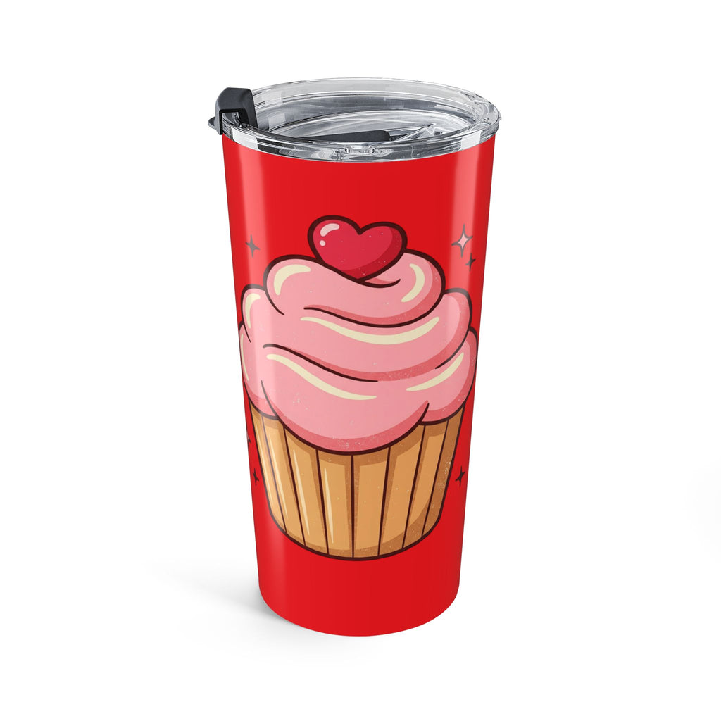 Pink Cupcake Tumbler 20oz- Red