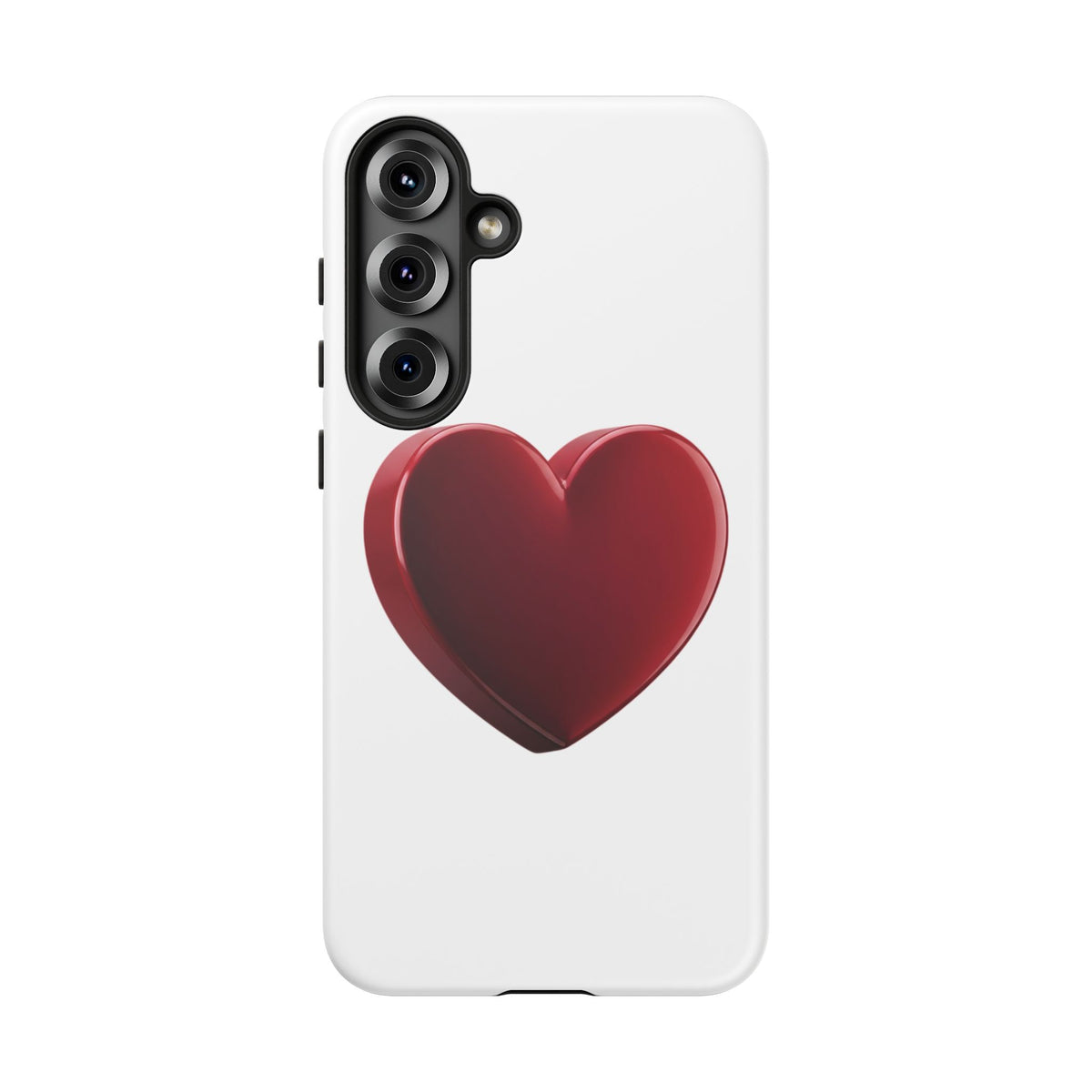 Heart Tough Phone Case - Red 3D Heart Protective Phone Case