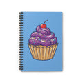 Cupcake Spiral Notebook — Cute Purple Frosting Journal for Baking Lovers
