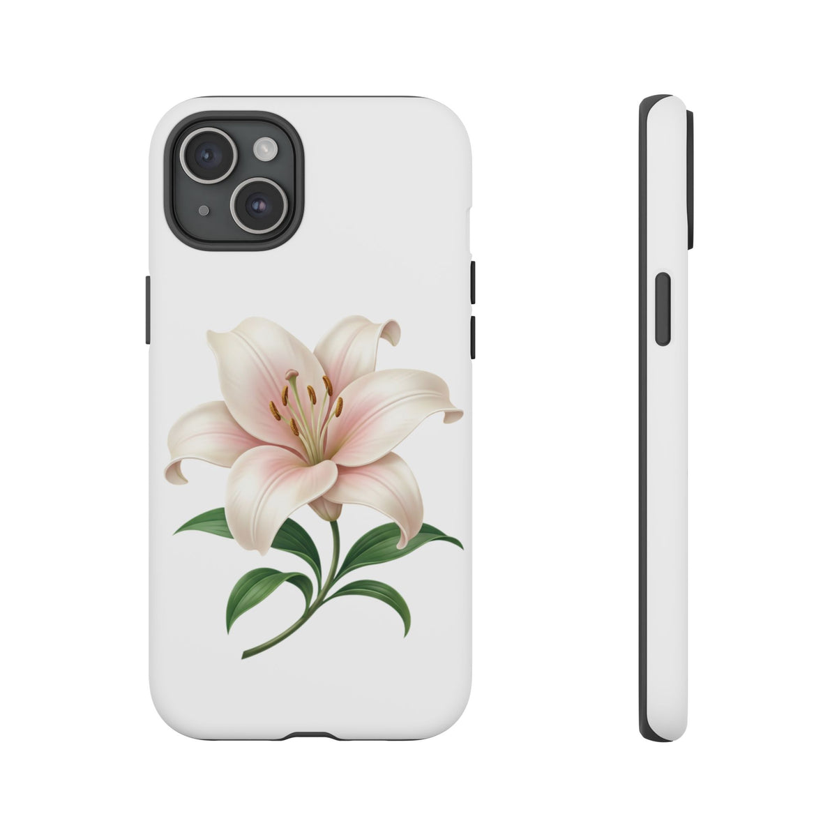 Floral Lily Phone Case — Pink Lily Tough Protective Cover