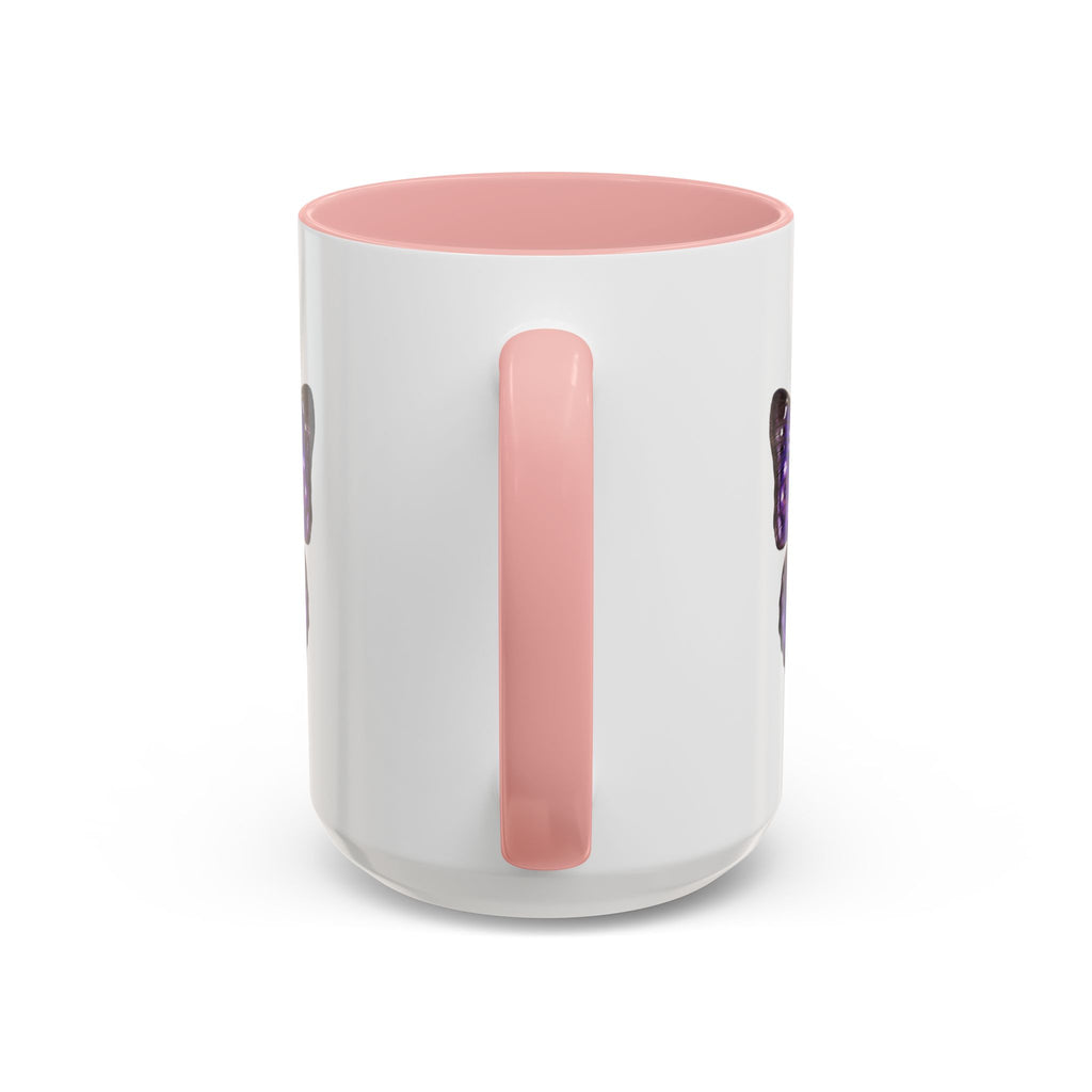 Purple Butterfly Accent Coffee Mug – Elegant Floral Butterfly Ceramic Cup