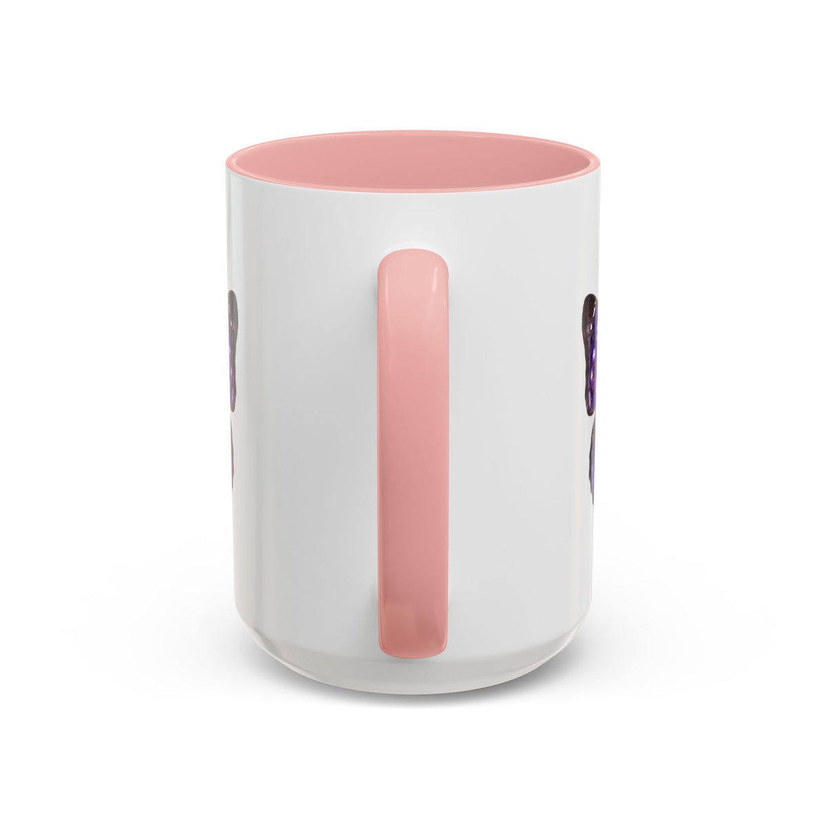 Purple Butterfly Accent Coffee Mug – Elegant Floral Butterfly Ceramic Cup
