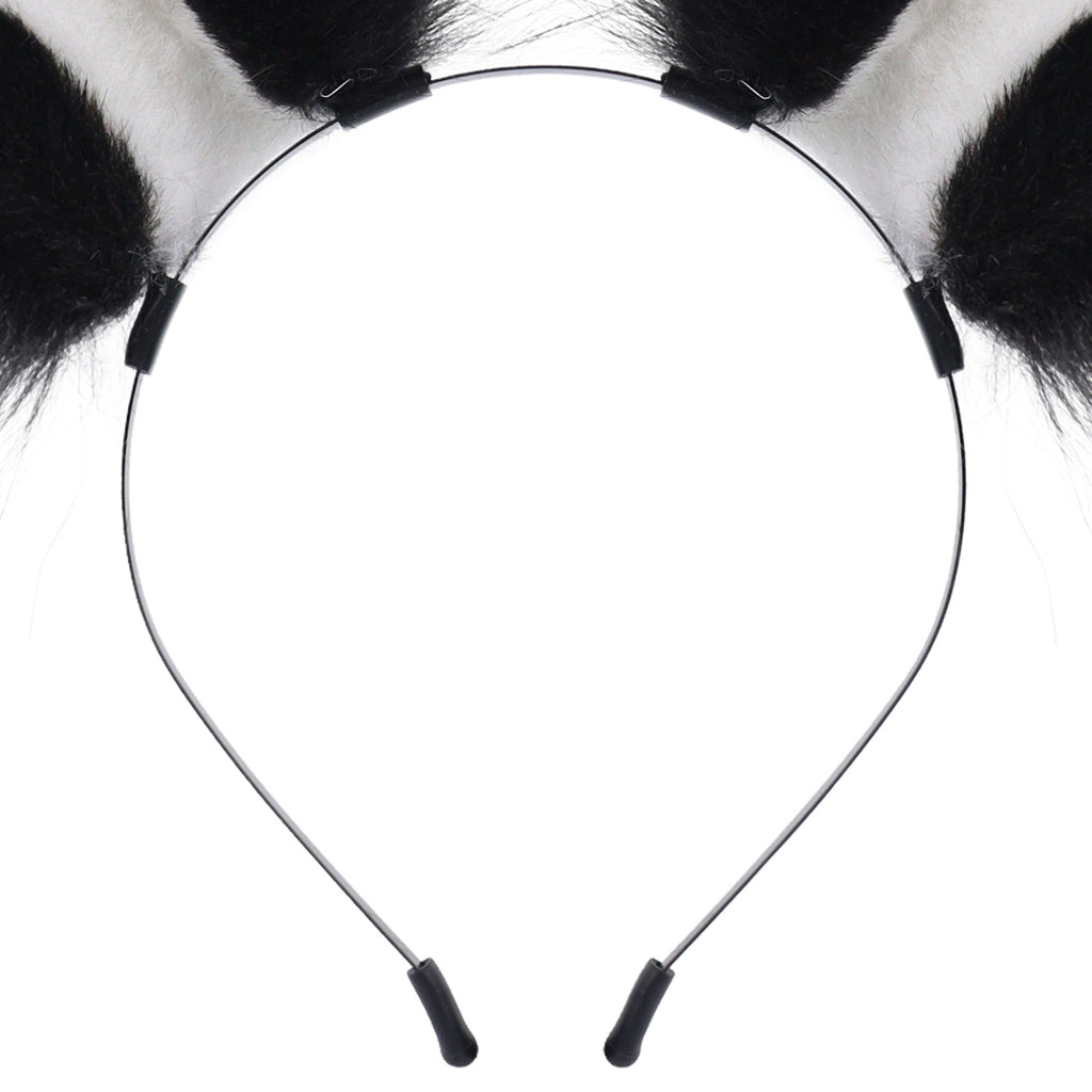 Handmade Plush Realistic Rabbit Ears Cosplay Animal Ears Headband Accessory for Live Streaming and Performance