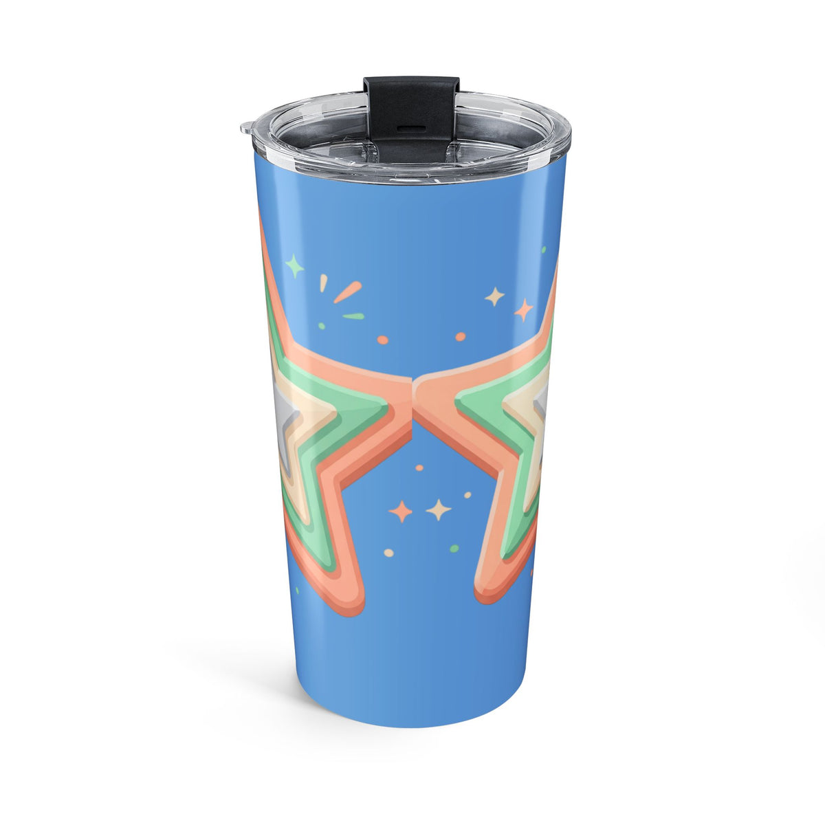 Star Design Tumbler 20oz Light Blue
