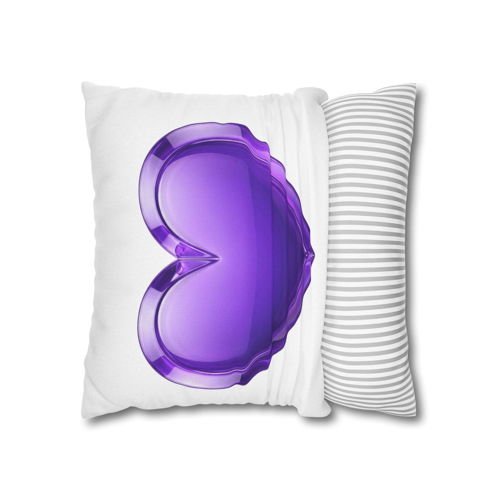 Purple Heart Spun Polyester Square Pillowcase