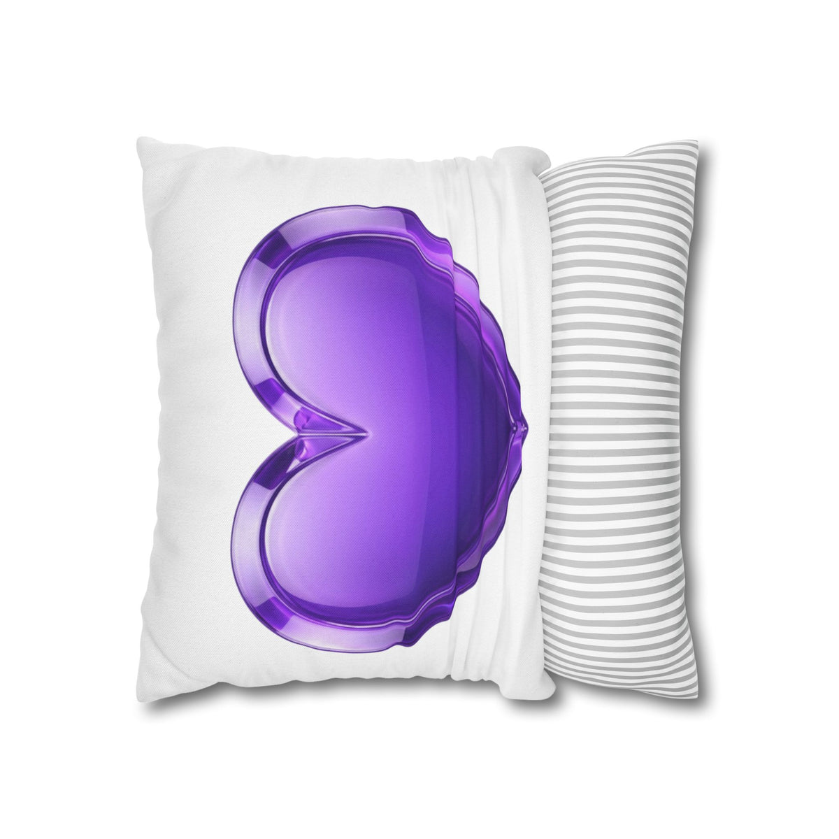 Purple Heart Spun Polyester Square Pillowcase