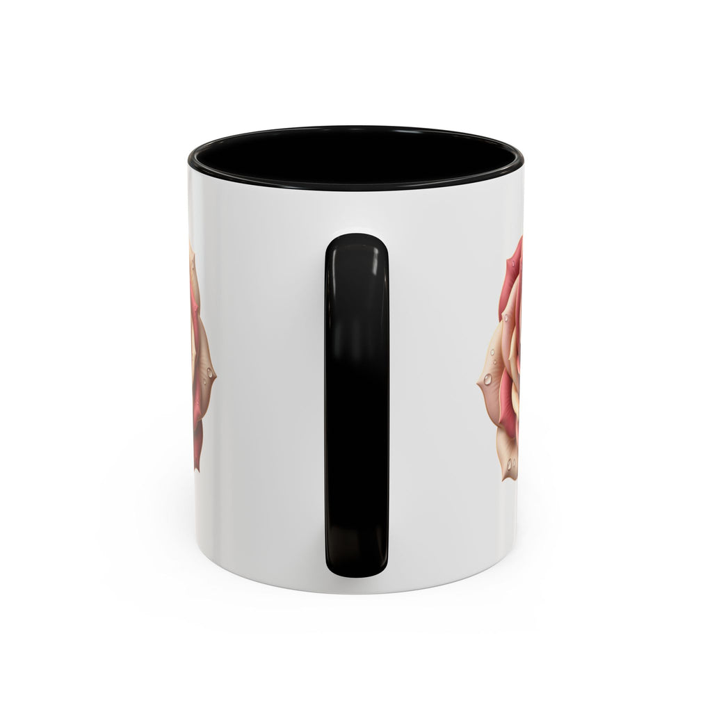 Rose Waterdrop Accent Coffee Mug — Floral 11/15oz