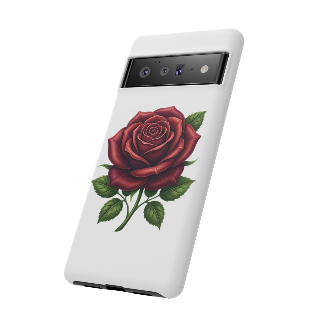 Rose Phone Case — Vintage Red Rose Floral Protective Cover