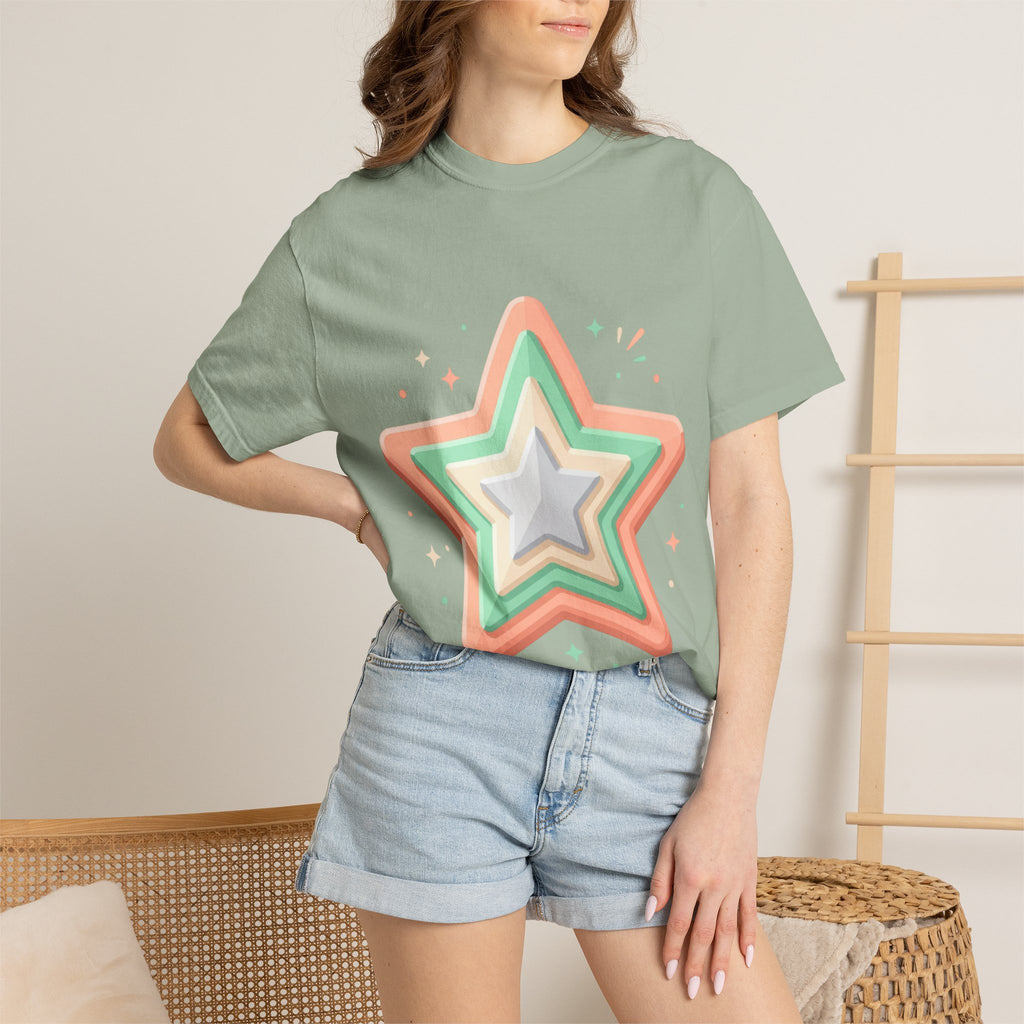 Star Design Unisex Garment-Dyed T-shirt