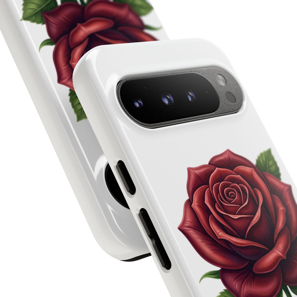 Rose Phone Case — Vintage Red Rose Floral Protective Cover