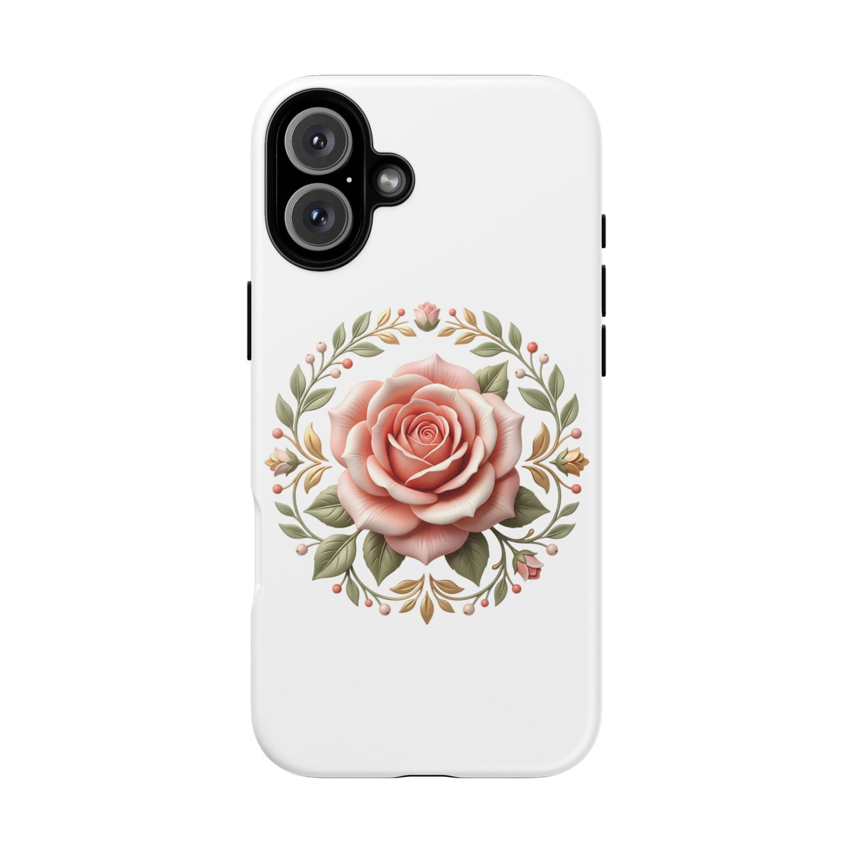Floral Rose Wreath Tough Phone Case