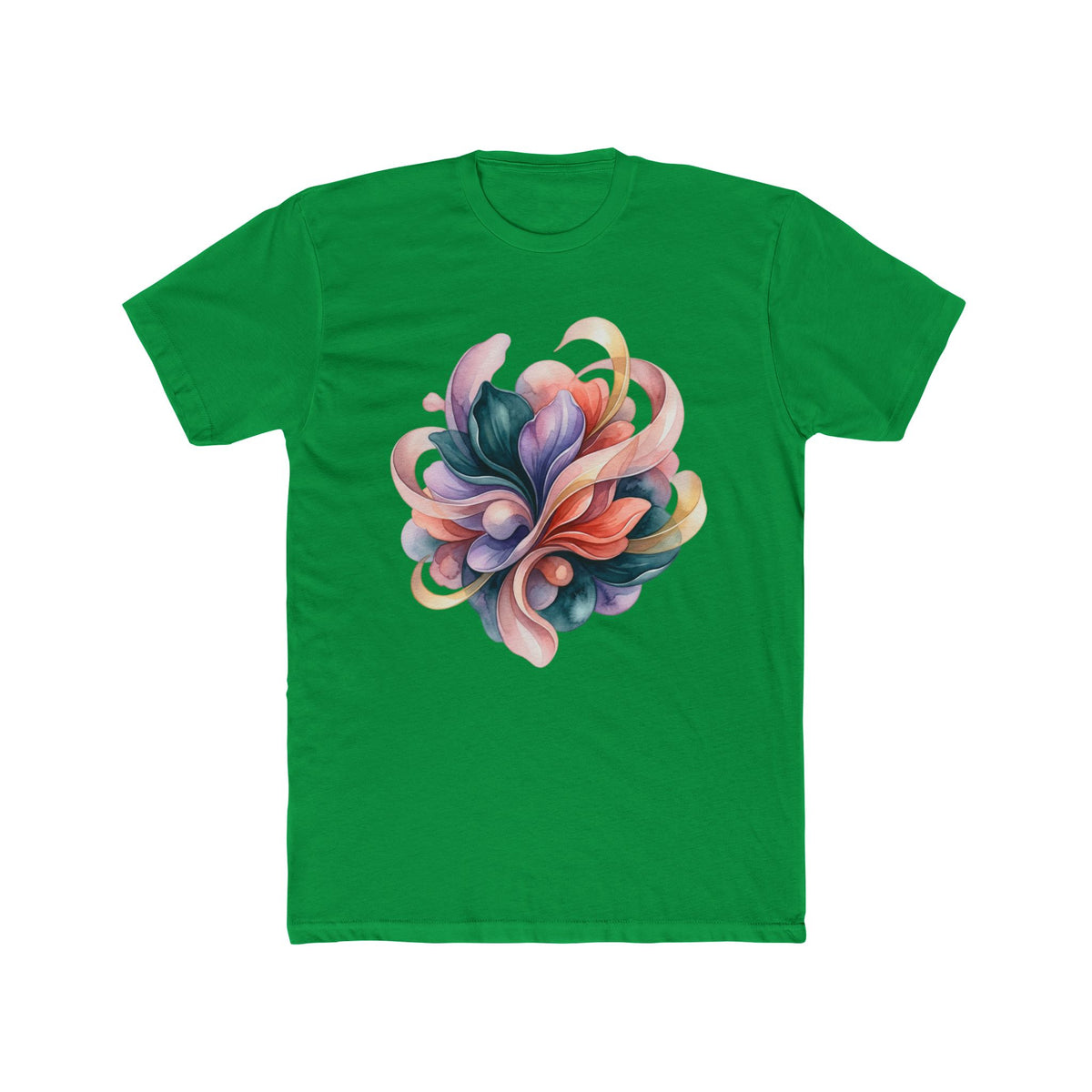 Abstract Floral Swirl T-Shirt — Colorful Psychedelic Art Tee