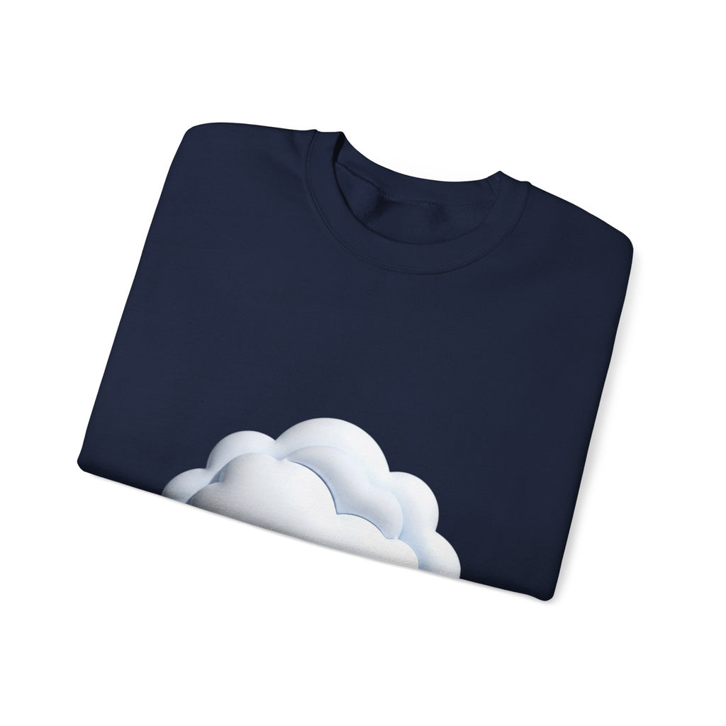 Cloud Graphic Sweatshirt — Soft White Cozy Crewneck