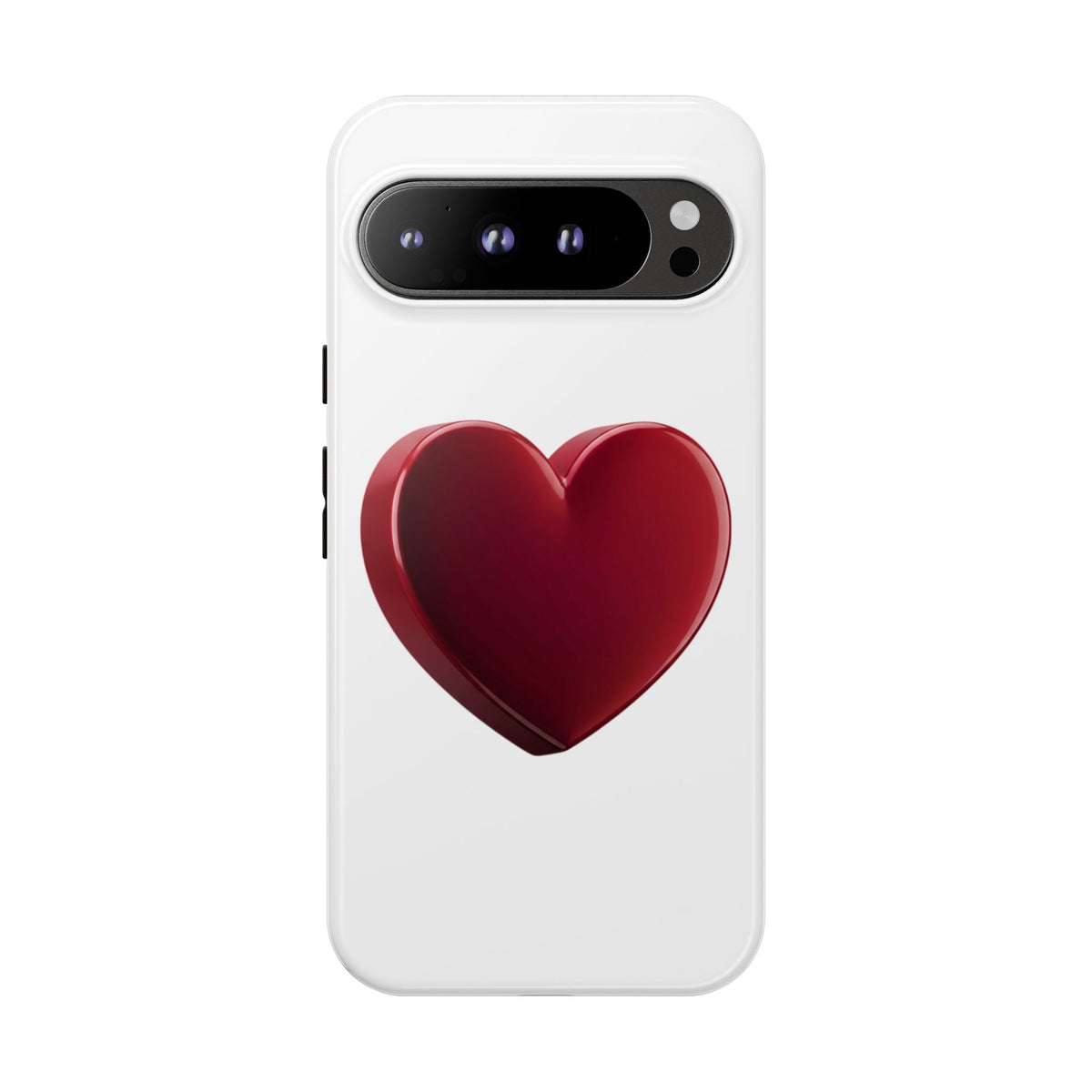 Heart Tough Phone Case - Red 3D Heart Protective Phone Case