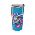 20oz Insulated Tumbler Turquoise — Colorful Galaxy Rose Stainless Travel Cup