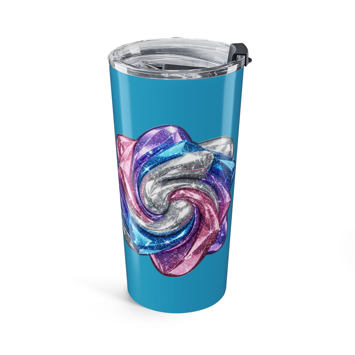 20oz Insulated Tumbler Turquoise — Colorful Galaxy Rose Stainless Travel Cup