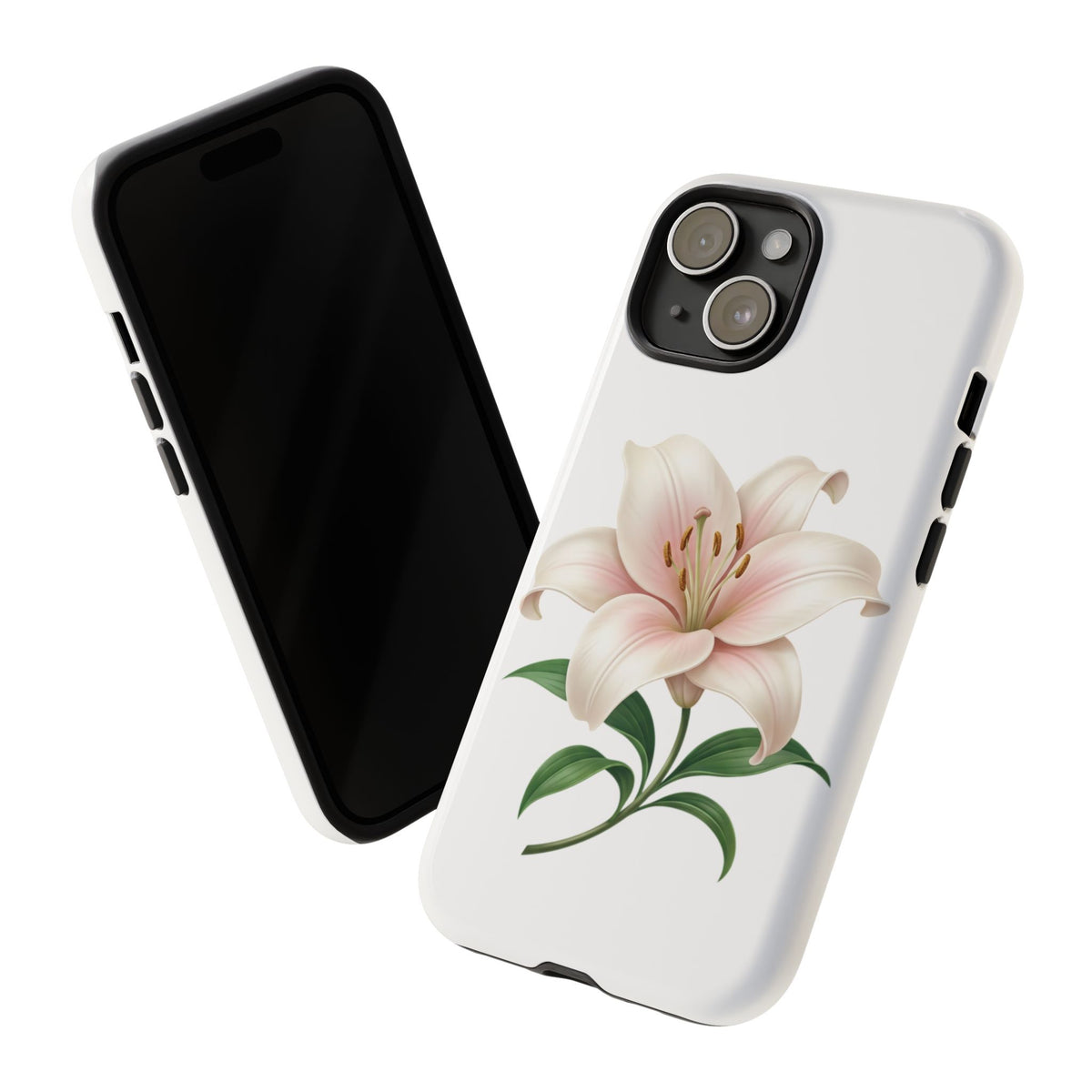 Floral Lily Phone Case — Pink Lily Tough Protective Cover