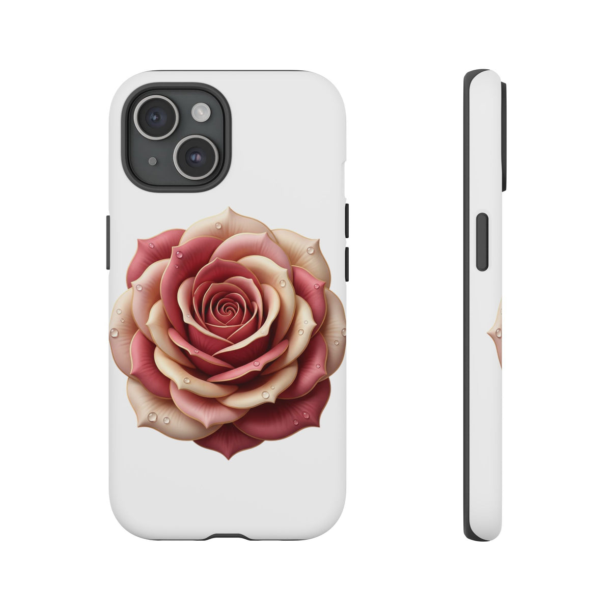 Rose Waterdrop Tough Phone Case — Protective Floral iPhone Cover