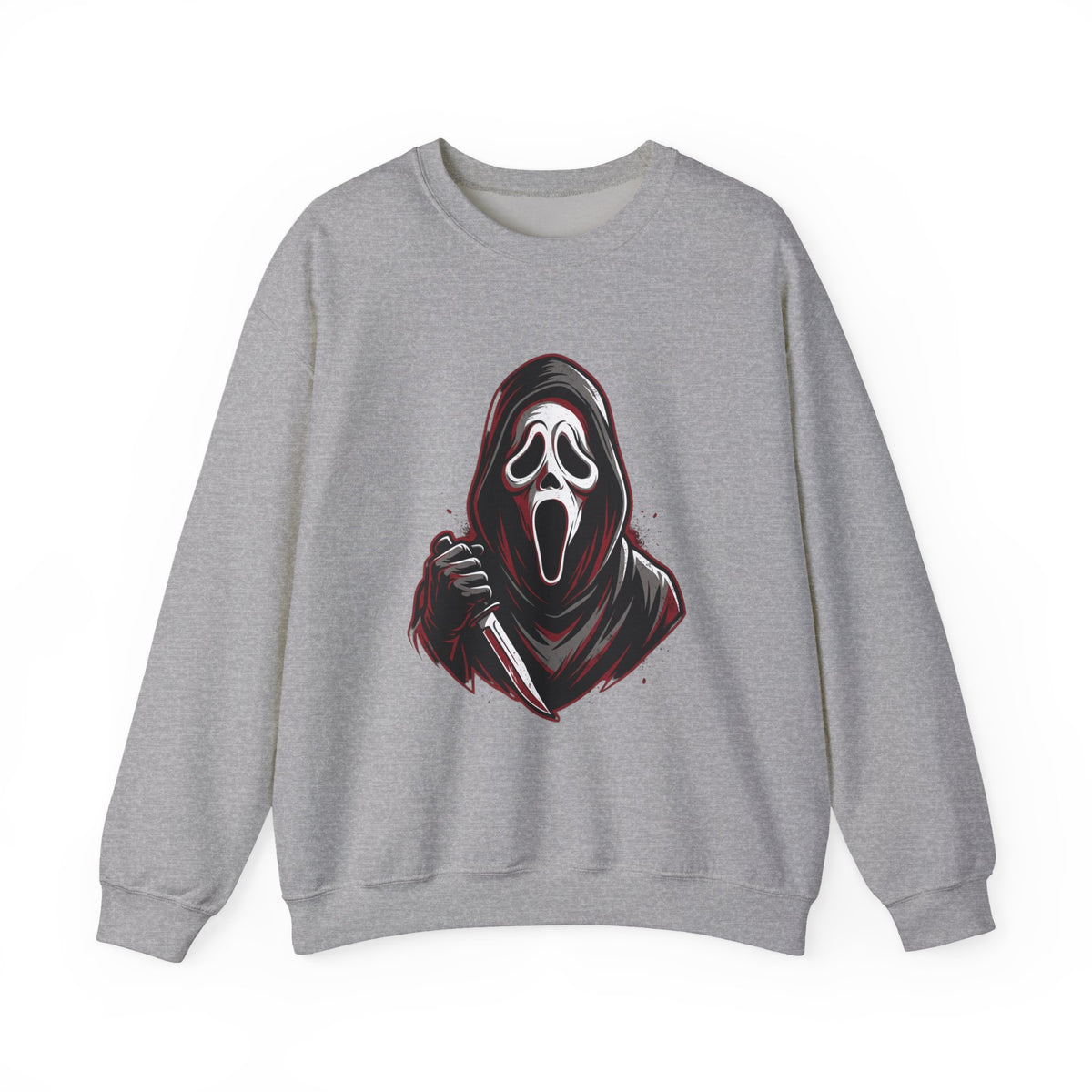 Scream Mask Crewneck Sweatshirt – Horror Ghostface Graphic