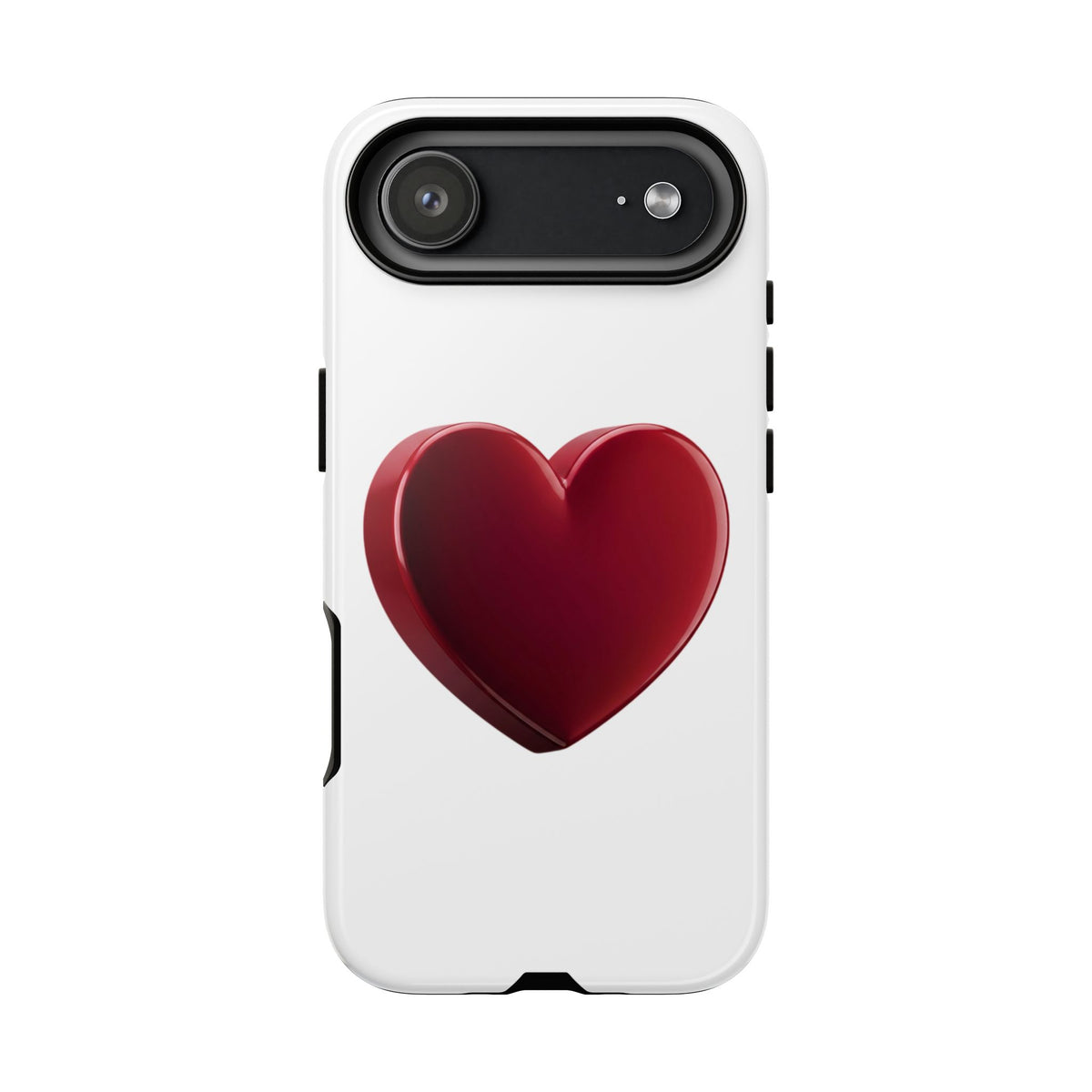 Heart Tough Phone Case - Red 3D Heart Protective Phone Case