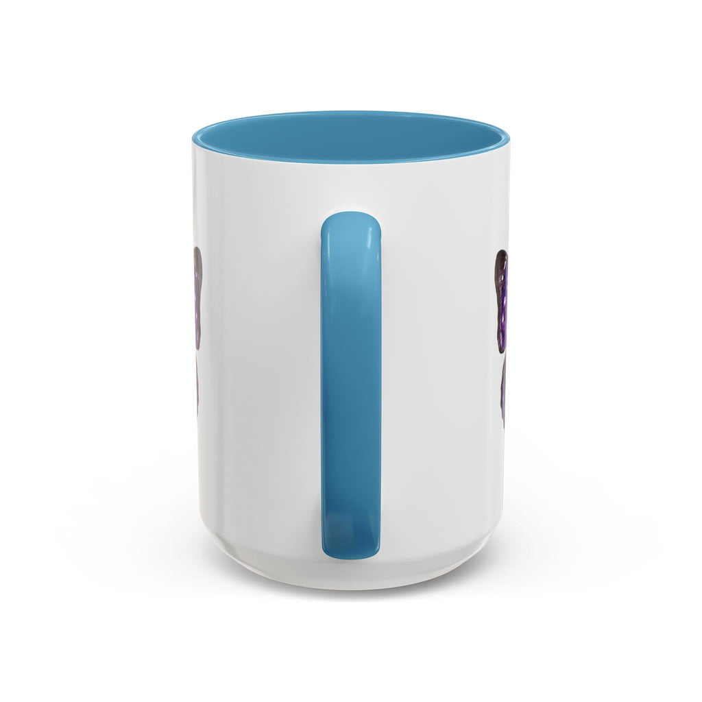 Purple Butterfly Accent Coffee Mug – Elegant Floral Butterfly Ceramic Cup