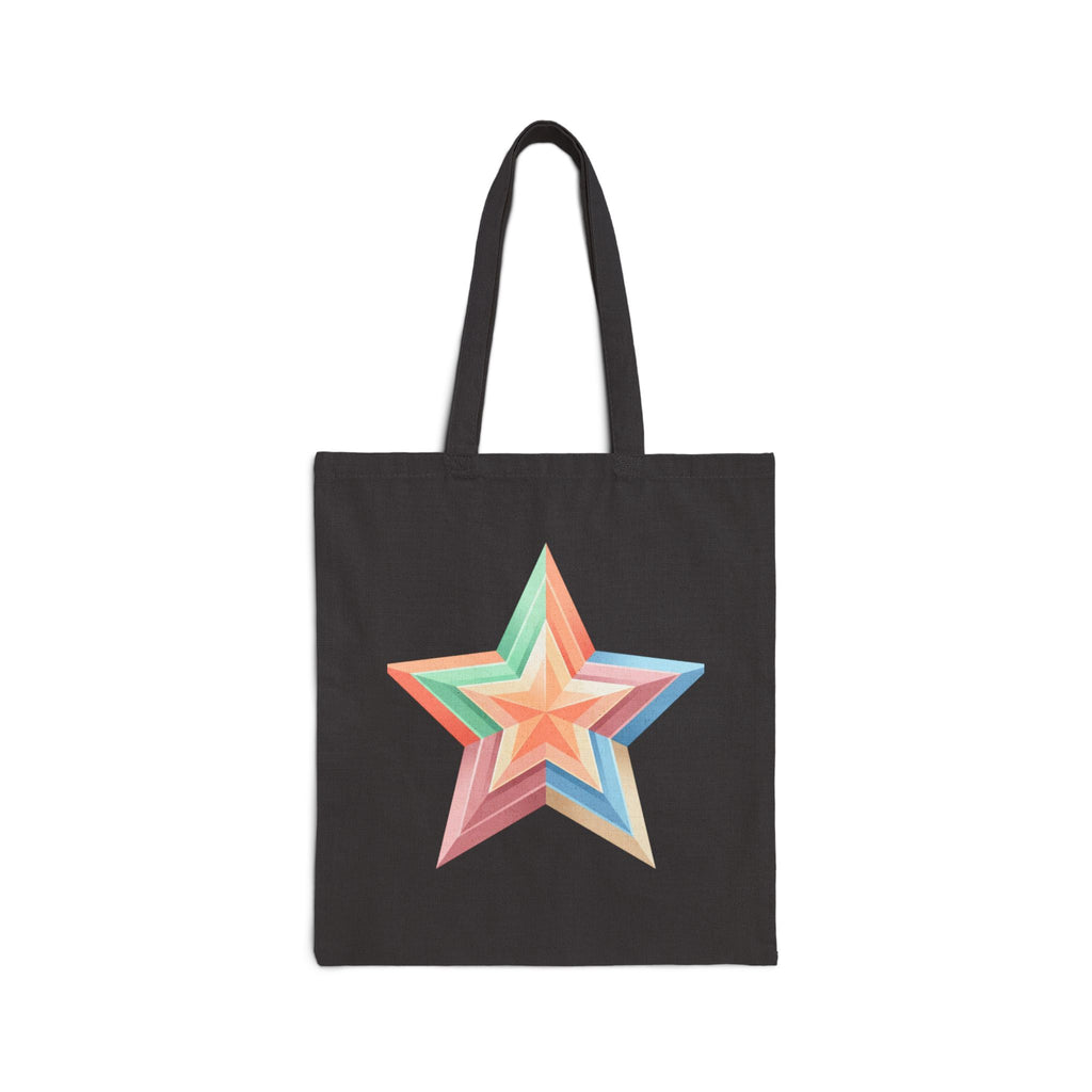 Colourful Star Cotton Canvas Tote Bag