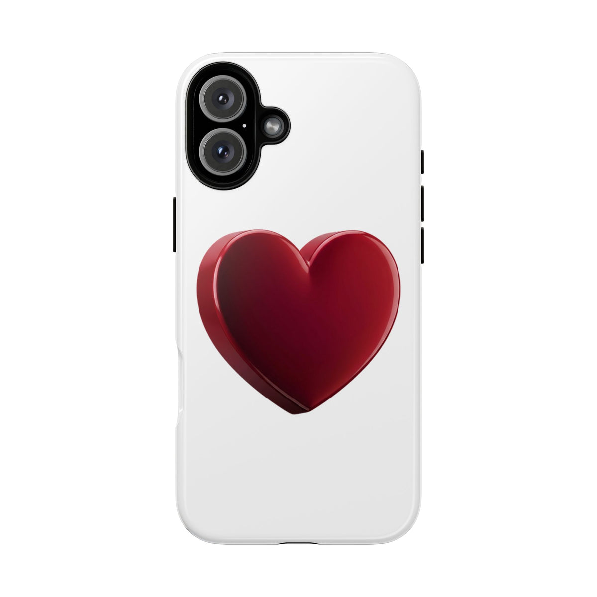 Heart Tough Phone Case - Red 3D Heart Protective Phone Case