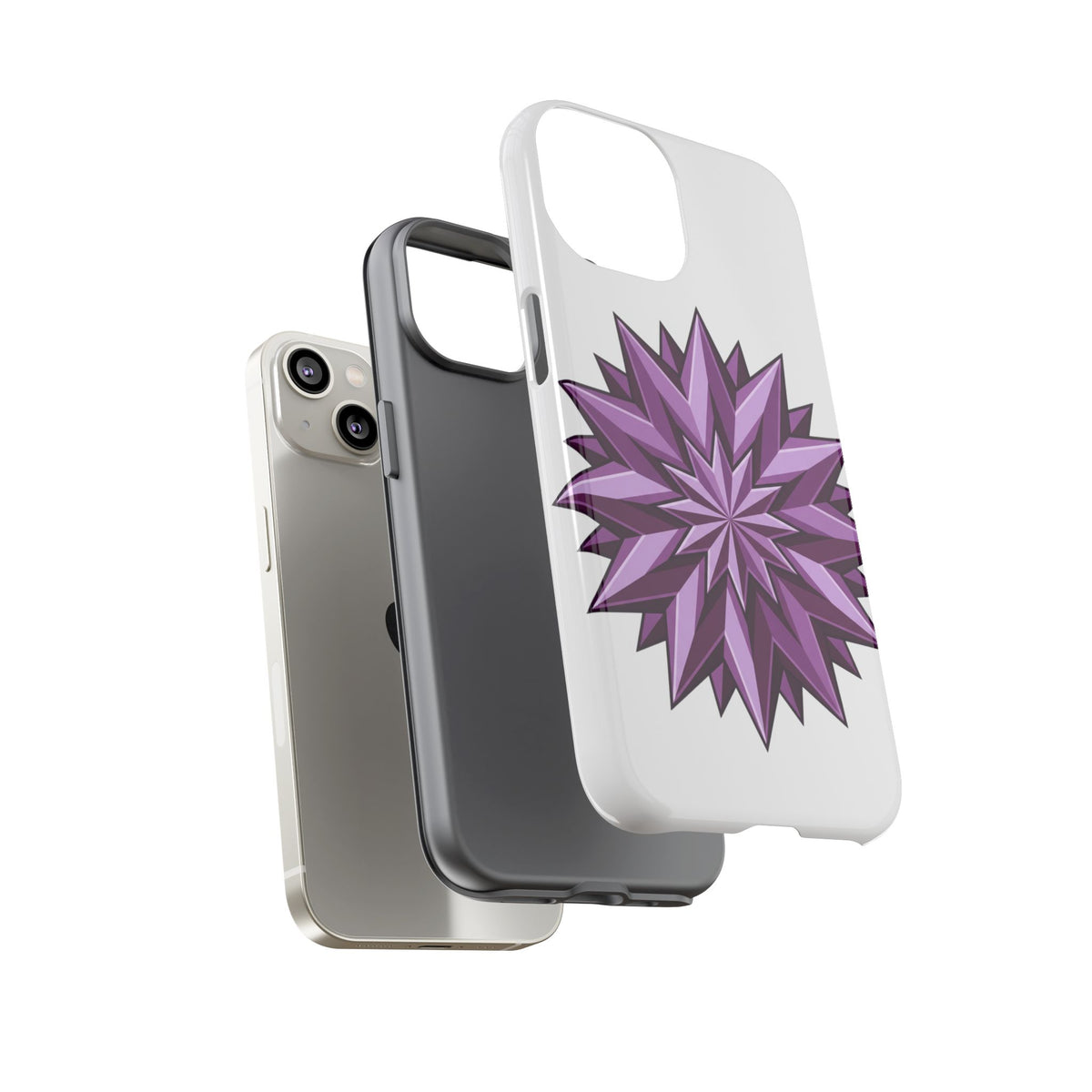 Purple Geometric Star Phone Case