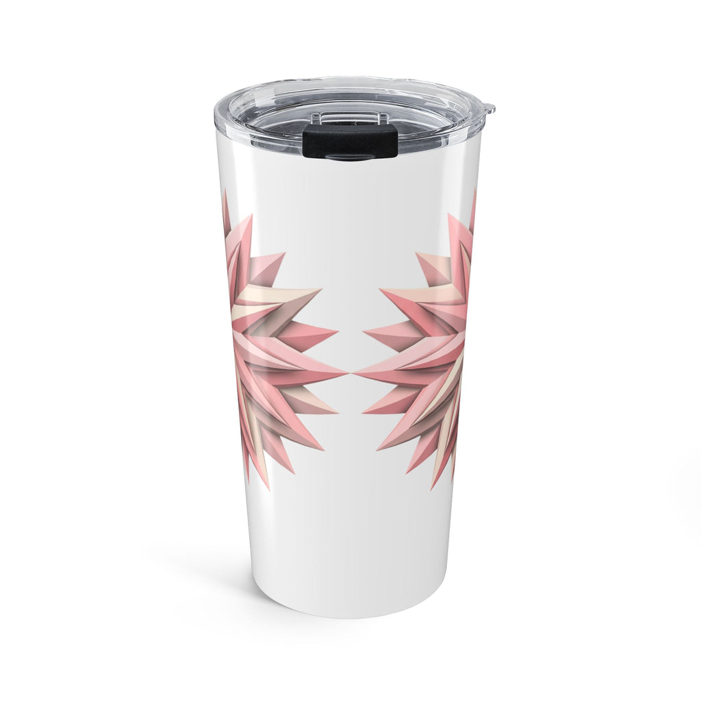 20oz Floral Geometric Tumbler — Pink Starburst Insulated Travel Cup