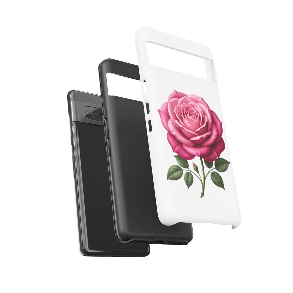 Pink Rose Tough Phone Case — Floral Protective iPhone Cover