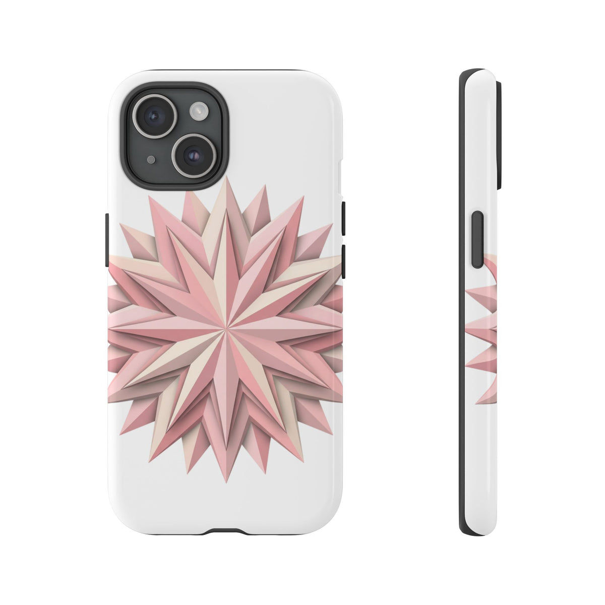 Pink Geometric Star Phone Case — Tough Protective iPhone Cover