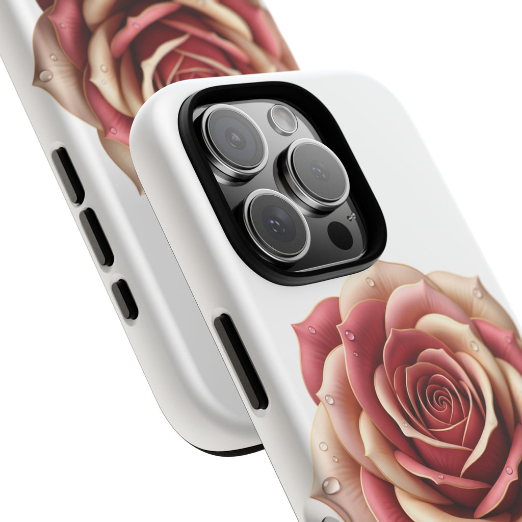 Rose Waterdrop Tough Phone Case — Protective Floral iPhone Cover