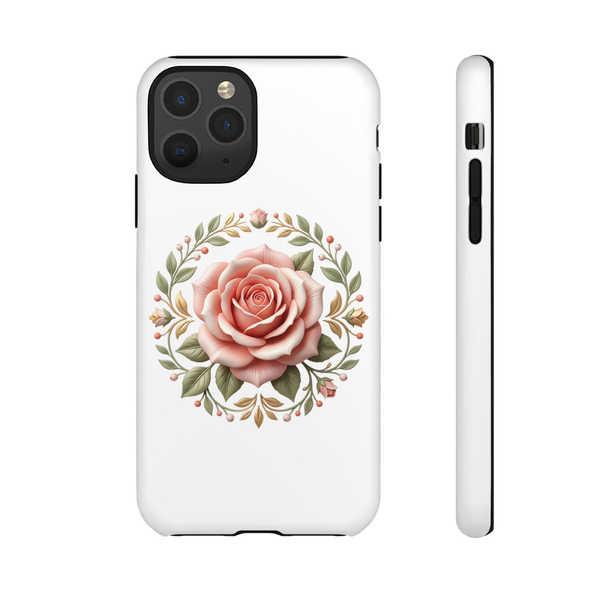 Floral Rose Wreath Tough Phone Case