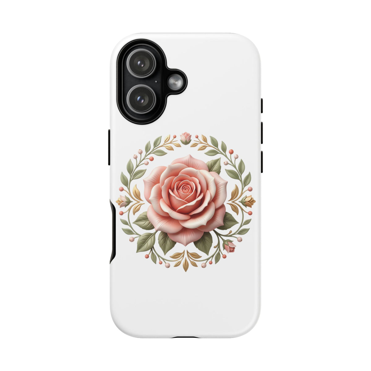 Floral Rose Wreath Tough Phone Case