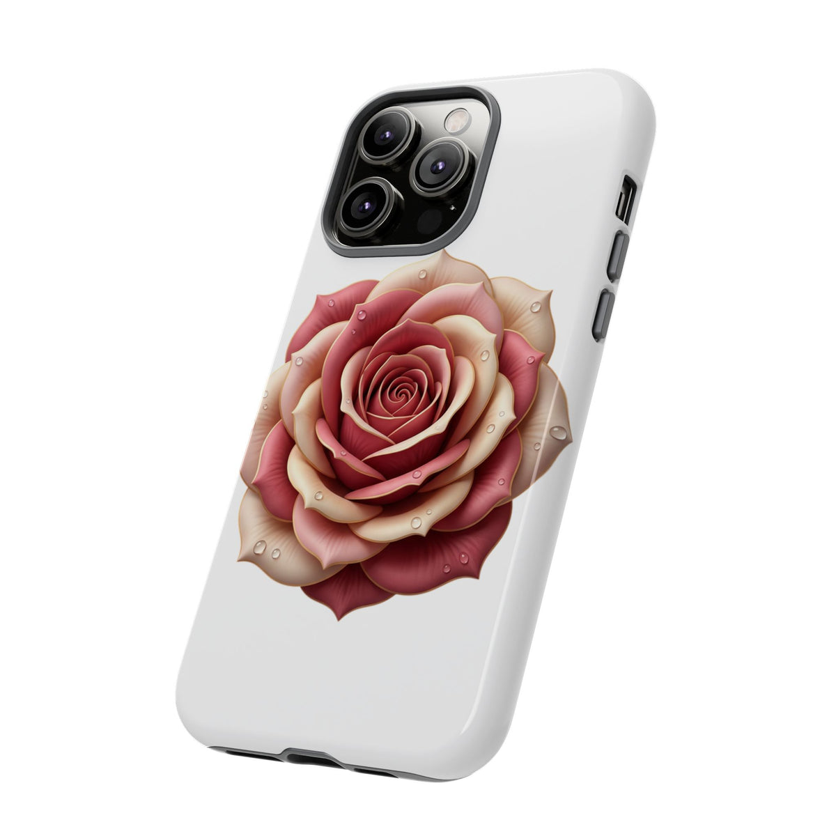 Rose Waterdrop Tough Phone Case — Protective Floral iPhone Cover