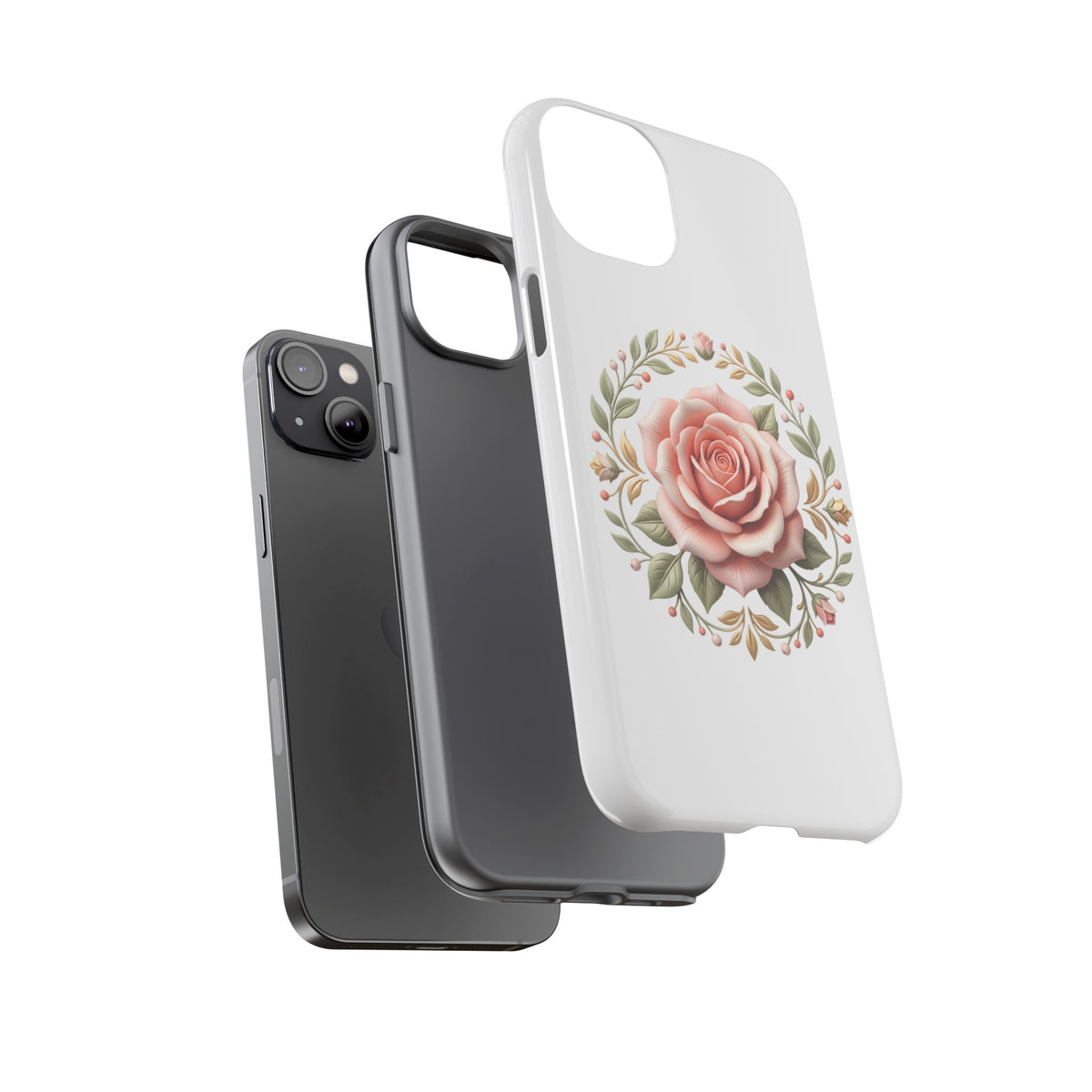 Floral Rose Wreath Tough Phone Case