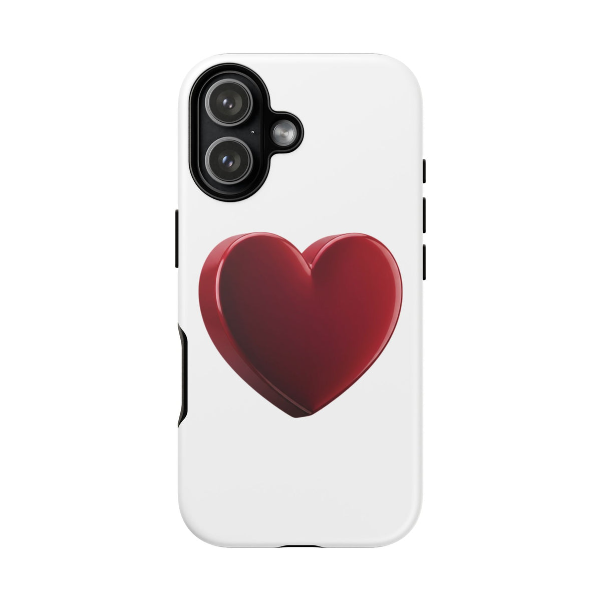 Heart Tough Phone Case - Red 3D Heart Protective Phone Case