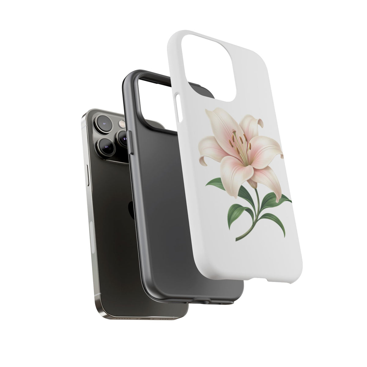Floral Lily Phone Case — Pink Lily Tough Protective Cover