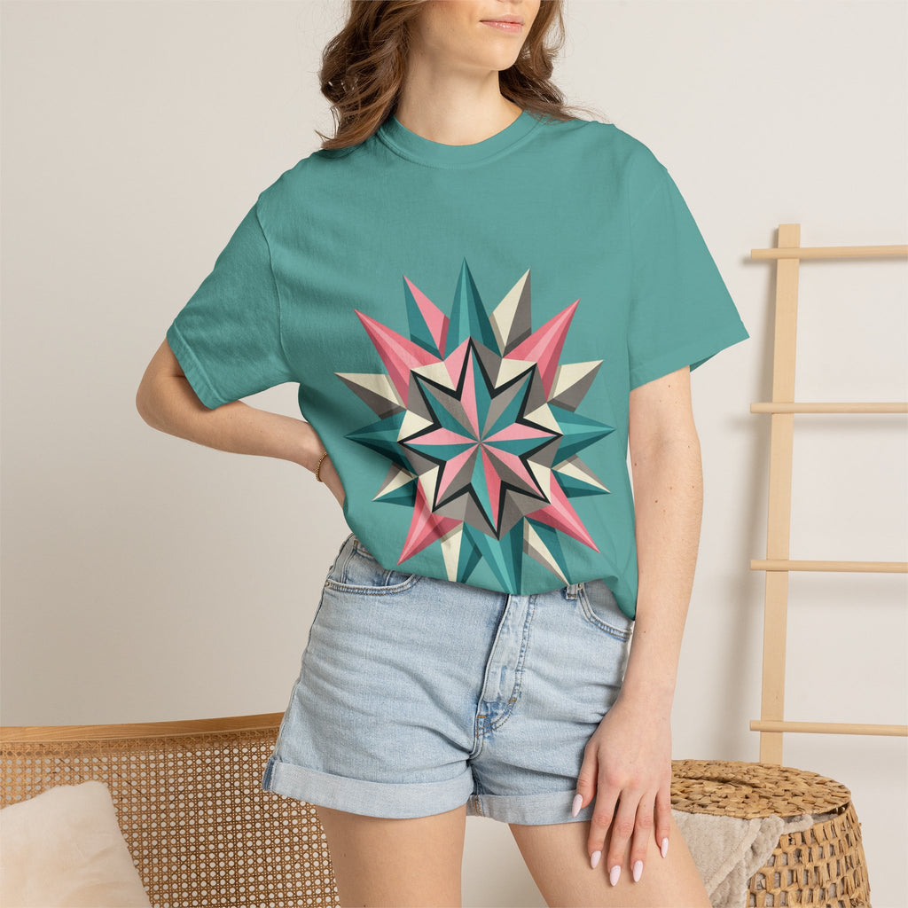 Geometric Starburst Graphic T-Shirt