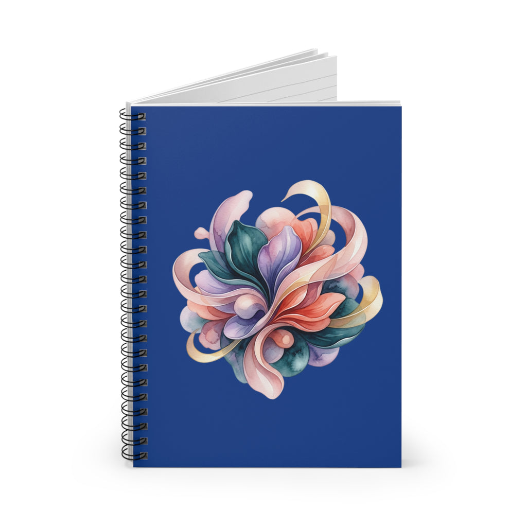 Floral Swirl Spiral Notebook — Ruled Journal for Notes & Sketches