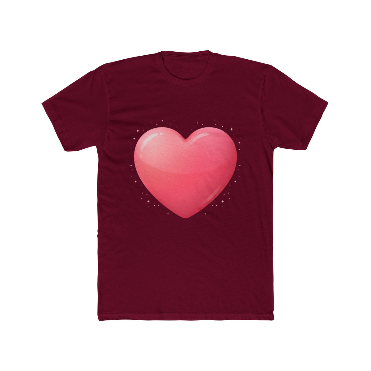 Pink Heart Unisex Cotton Crew Tee