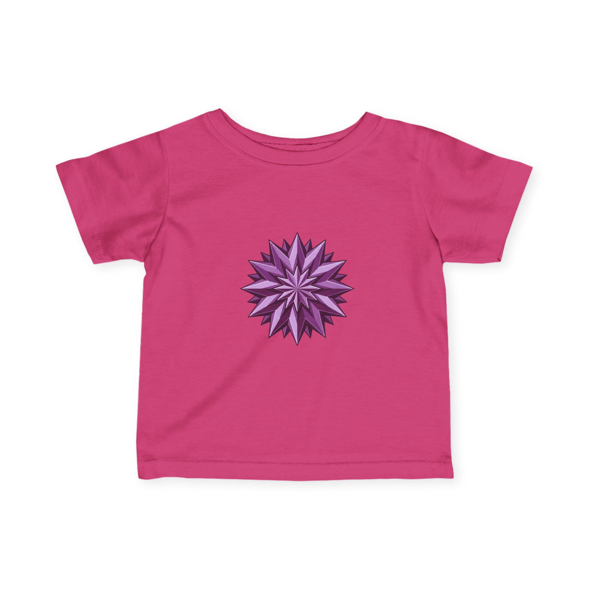 Infant Tee — Purple Starburst Floral Graphic Baby Shirt