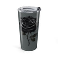 20oz Skull Tumbler – Stainless Travel Cup with Dark Gothic Design- Dark Grey