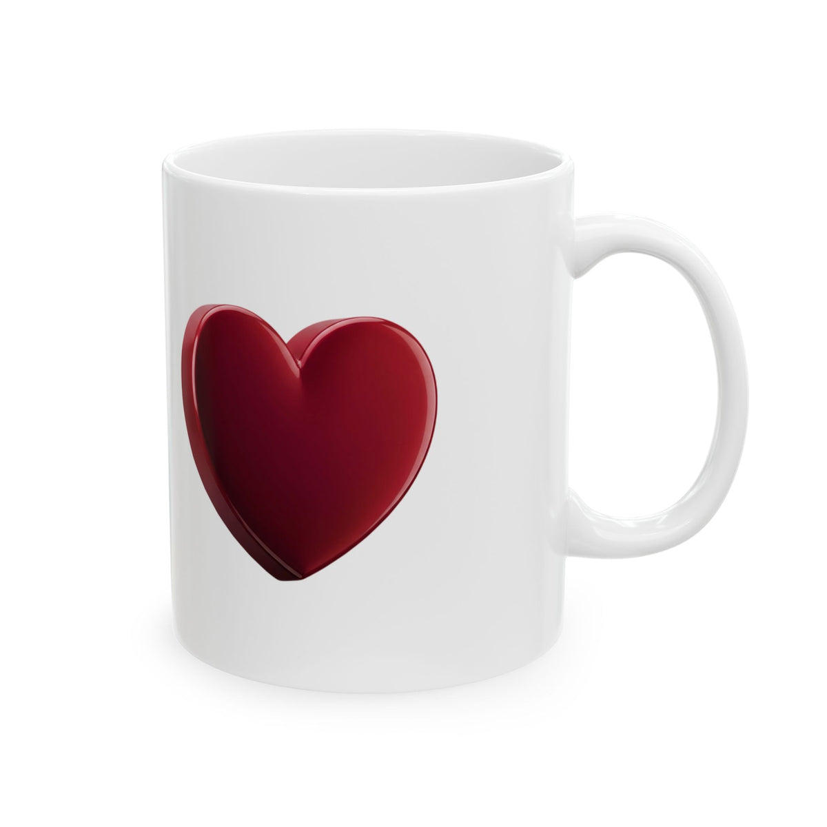 Red Heart Ceramic Mug — Romantic Valentine’s Coffee Cup (11oz, 15oz)