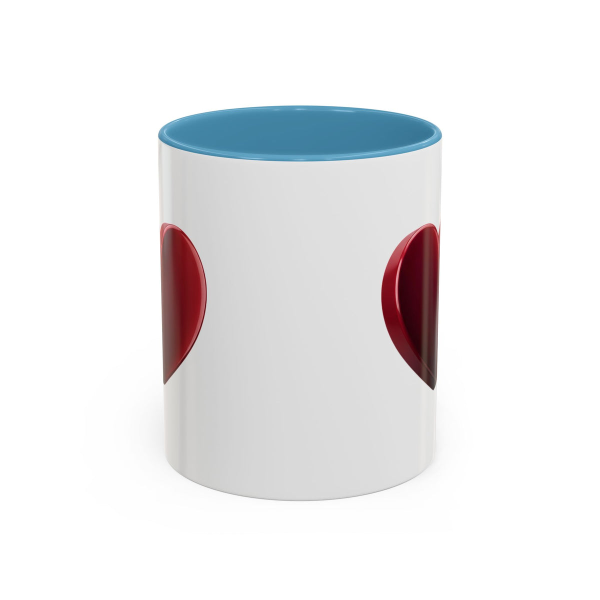 Heart Accent Coffee Mug – Red 3D Heart Design, Valentine’s Day Gift