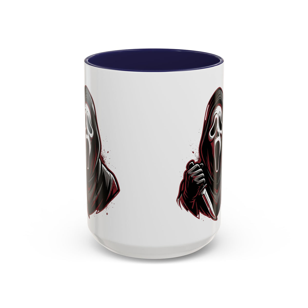 Scream Mask Accent Coffee Mug — Horror Killer Design (11/15oz)