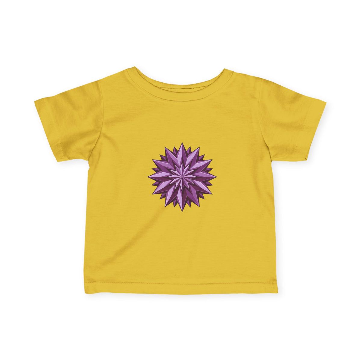 Infant Tee — Purple Starburst Floral Graphic Baby Shirt