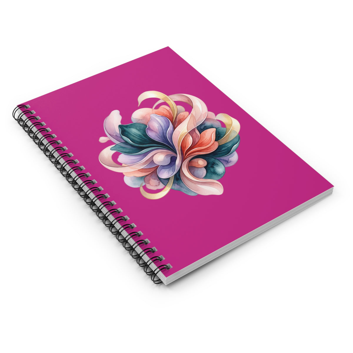 Floral Abstract Spiral Notebook — Ruled Journal for Notes & Sketches