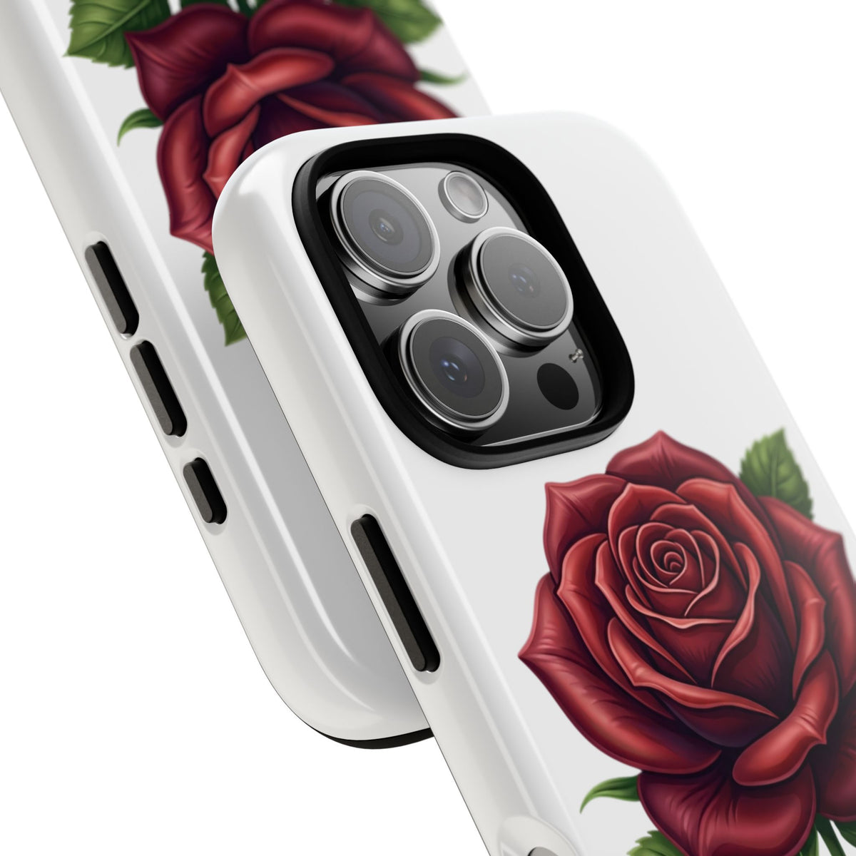 Rose Phone Case — Vintage Red Rose Floral Protective Cover