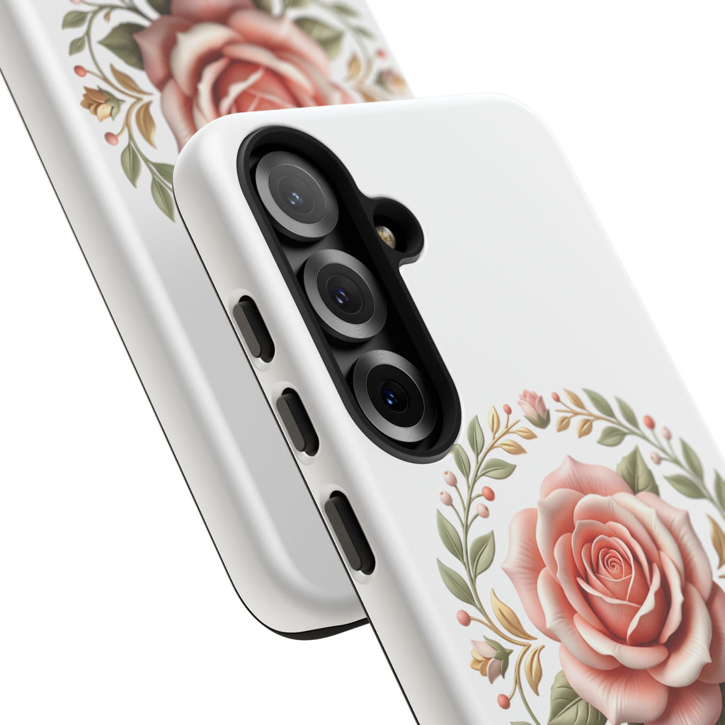 Floral Rose Wreath Tough Phone Case